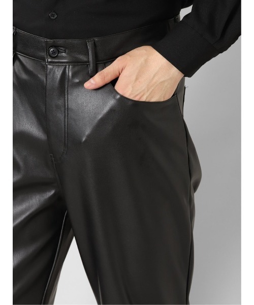 semantic design(セマンティックデザイン)の「*セマンティックデザイン ストレッチ エコレザー フレアパンツ(その他パンツ・メンズ・アイボリー/ブラック・MEDIUM/LARGE)」の22枚目の写真