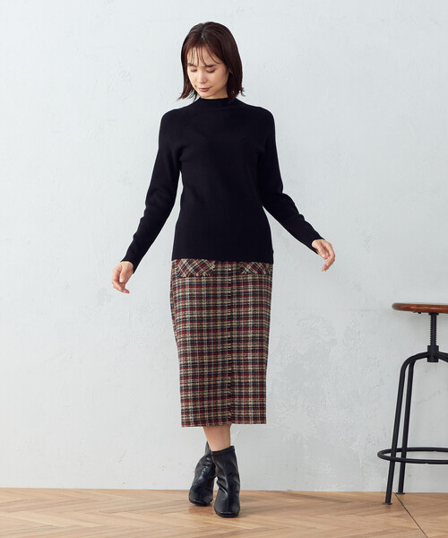 COMME CA ISM（コムサイズム）の「ハイネックニット（ニット/セーター・レディース・ブラック/アイボリー/レッド/ベージュ・MEDIUM/LARGE）」の9枚目の写真