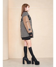 Dベアチェックビッグ スタジャン ダーリッチ Darich モカ ダーリッチ Darich Dベアチェックビッグスタジャン （モカ