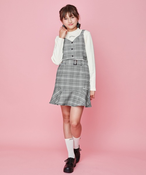 JENNI love(ジェニィラブ)の「起毛チェックベルト付きスカパン(その他パンツ・キッズ・ブラウン/ブラック/ベージュ・140cm/150cm/160cm/130cm)」の7枚目の写真