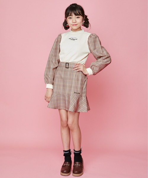 JENNI love(ジェニィラブ)の「起毛チェックベルト付きスカパン(その他パンツ・キッズ・ブラウン/ブラック/ベージュ・140cm/150cm/160cm/130cm)」の11枚目の写真