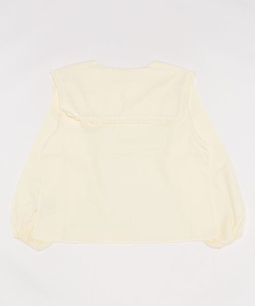 flower（フラワー）の「ビッグカラーブラウス（シャツ/ブラウス・レディース・アイボリー/ブラック・FREE）」の4枚目の写真