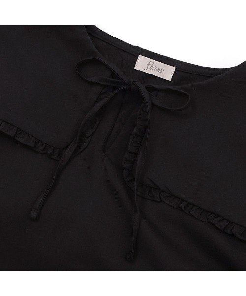 flower（フラワー）の「ビッグカラーブラウス（シャツ/ブラウス・レディース・アイボリー/ブラック・FREE）」の14枚目の写真