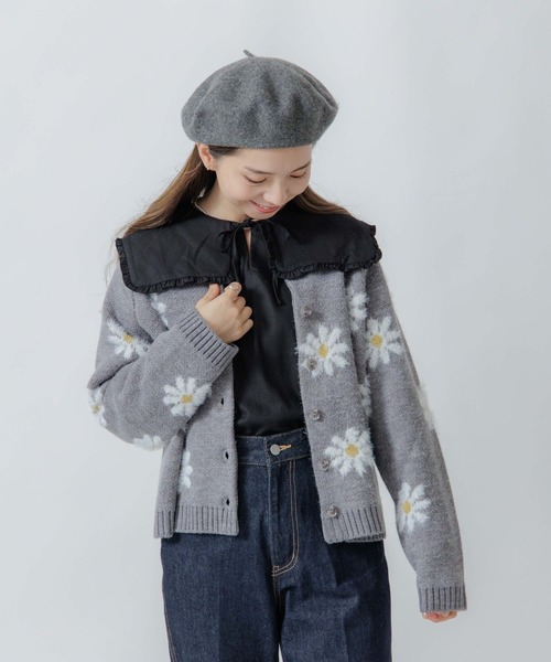 flower（フラワー）の「ビッグカラーブラウス（シャツ/ブラウス・レディース・アイボリー/ブラック・FREE）」の22枚目の写真