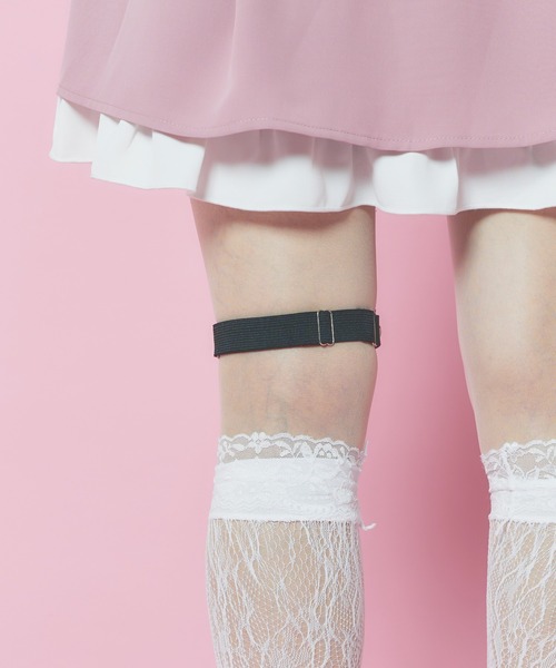 WEGO（ウィゴー）の「WEGO/【一部店限定】ハートモチーフ付きガーターベルト（ベルト・レディース・ブラック・FREE）」の5枚目の写真