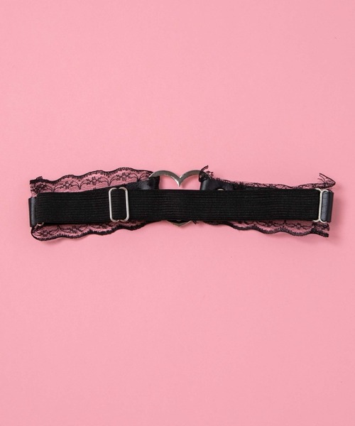 WEGO（ウィゴー）の「WEGO/【一部店限定】ハートモチーフ付きガーターベルト（ベルト・レディース・ブラック・FREE）」の4枚目の写真