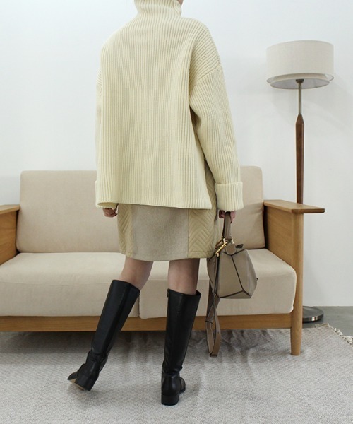 MODE ROBE（モードローブ）の「キルティング切替ミニスカート（スカート・レディース・ブラック/ベージュ・FREE）」の17枚目の写真