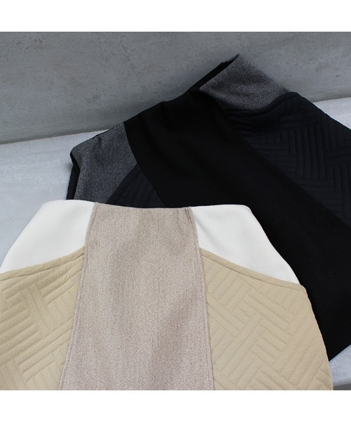 MODE ROBE（モードローブ）の「キルティング切替ミニスカート（スカート・レディース・ブラック/ベージュ・FREE）」の20枚目の写真