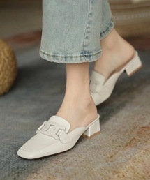 【OKUOKU 0909】チェーンデザイン ミュール oku-shoes-647235567859-36
