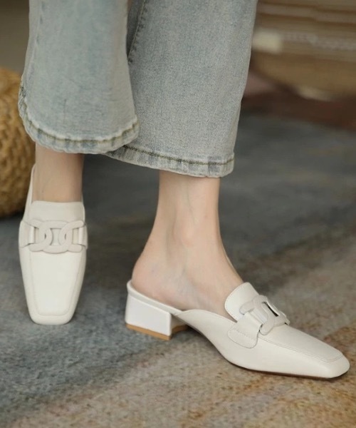 Burner(バーナー)の「【OKUOKU 0909】チェーンデザイン ミュール oku-shoes-647235567859-36(サンダル・レディース・B/A・38/39/36/40/35/37)」の6枚目の写真