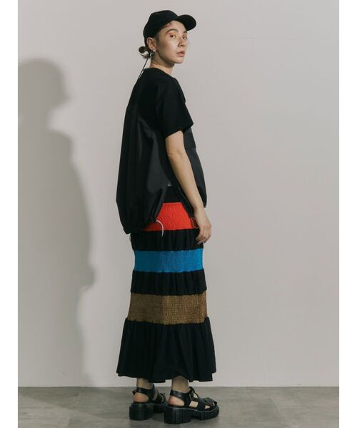 UN3D.（アンスリード）の「ポケットドッキングドローストリングTシャツ（Tシャツ/カットソー・レディース・その他1/ホワイト/ブラック・38/36）」の18枚目の写真