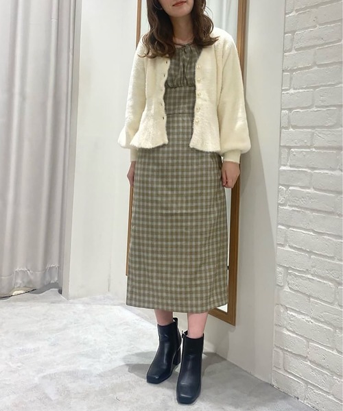 FREE'S MART（フリーズマート）の「◇ショートシャギーペプラムニットカーディガン（カーディガン/ボレロ・レディース・ホワイト/パープル/ベージュ/ピンク・FREE）」の19枚目の写真