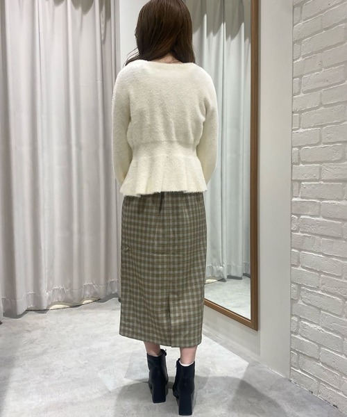 FREE'S MART（フリーズマート）の「◇ショートシャギーペプラムニットカーディガン（カーディガン/ボレロ・レディース・ホワイト/パープル/ベージュ/ピンク・FREE）」の20枚目の写真