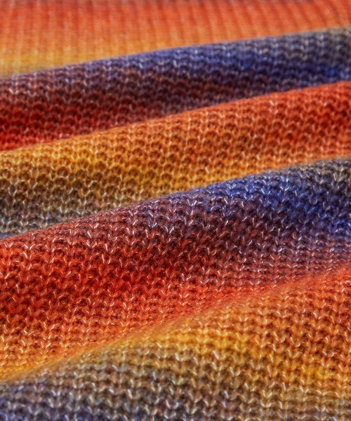 improves（インプローブス）の「グラデーション ボーダー クルーネック ニット（ニット/セーター・メンズ・ベージュ/グリーン/レインボー・MEDIUM/LARGE）」の10枚目の写真