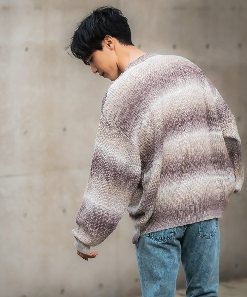 improves（インプローブス）の「グラデーション ボーダー クルーネック ニット（ニット/セーター・メンズ・ベージュ/グリーン/レインボー・MEDIUM/LARGE）」の19枚目の写真