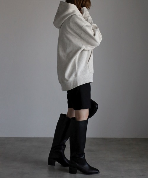 Bonjour Sagan（ボンジュールサガン）の「指穴付き裏毛フーディー（パーカー・レディース・ブラック/ライトグレー・FREE）」の20枚目の写真