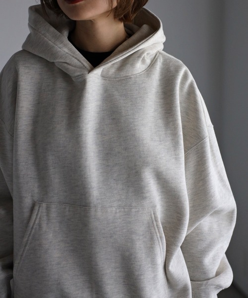 Bonjour Sagan（ボンジュールサガン）の「指穴付き裏毛フーディー（パーカー・レディース・ブラック/ライトグレー・FREE）」の13枚目の写真