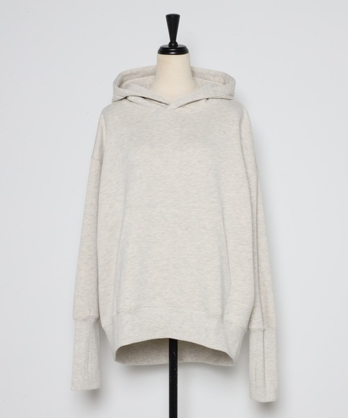 Bonjour Sagan（ボンジュールサガン）の「指穴付き裏毛フーディー（パーカー・レディース・ブラック/ライトグレー・FREE）」の8枚目の写真