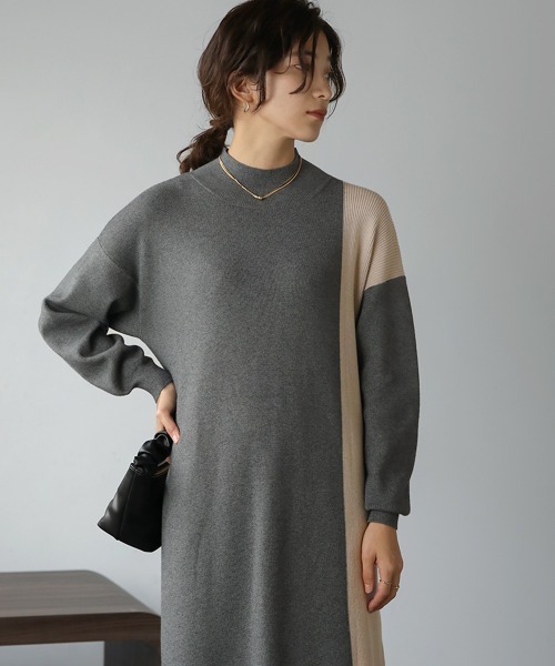 Bou Jeloud(ブージュルード)の「細見えラインワンピース(ワンピース・レディース・ブラック/グレー/イエロー・TL/FREE)」の20枚目の写真