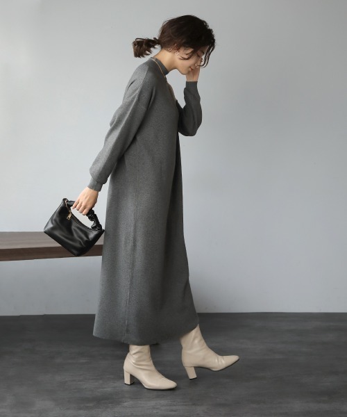 Bou Jeloud(ブージュルード)の「細見えラインワンピース(ワンピース・レディース・ブラック/グレー/イエロー・TL/FREE)」の21枚目の写真