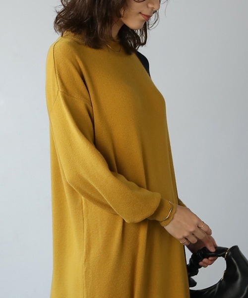 Bou Jeloud(ブージュルード)の「細見えラインワンピース(ワンピース・レディース・ブラック/グレー/イエロー・TL/FREE)」の7枚目の写真