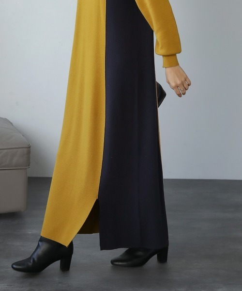 Bou Jeloud(ブージュルード)の「細見えラインワンピース(ワンピース・レディース・ブラック/グレー/イエロー・TL/FREE)」の8枚目の写真