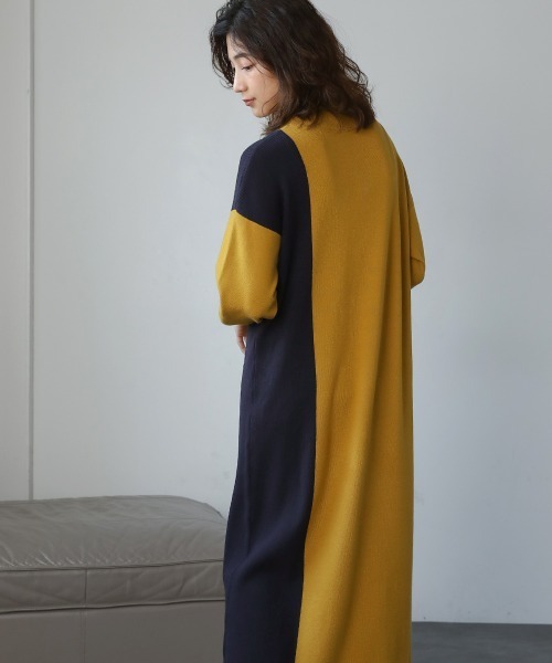 Bou Jeloud(ブージュルード)の「細見えラインワンピース(ワンピース・レディース・ブラック/グレー/イエロー・TL/FREE)」の10枚目の写真