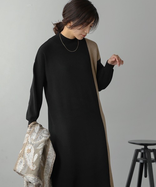 Bou Jeloud(ブージュルード)の「細見えラインワンピース(ワンピース・レディース・ブラック/グレー/イエロー・TL/FREE)」の14枚目の写真