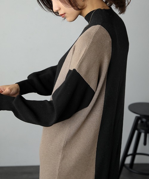 Bou Jeloud(ブージュルード)の「細見えラインワンピース(ワンピース・レディース・ブラック/グレー/イエロー・TL/FREE)」の16枚目の写真