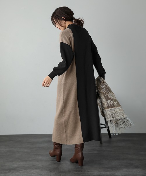 Bou Jeloud(ブージュルード)の「細見えラインワンピース(ワンピース・レディース・ブラック/グレー/イエロー・TL/FREE)」の17枚目の写真