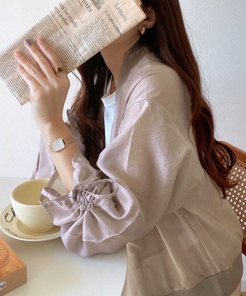 classicalelf(クラシカルエルフ)の「【mily bilet】上級見え間違いなし。シアードロストリボンMA-1(ブルゾン・レディース・ブラック/ベージュ/ホワイト・LARGE/MEDIUM/SMALL/X-LARGE)」の5枚目の写真