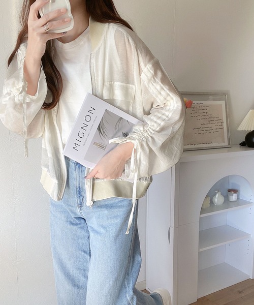 classicalelf(クラシカルエルフ)の「【mily bilet】上級見え間違いなし。シアードロストリボンMA-1(ブルゾン・レディース・ブラック/ベージュ/ホワイト・LARGE/MEDIUM/SMALL/X-LARGE)」の15枚目の写真