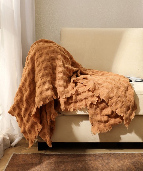 【セール】ワッフルソファーブランケット（ブランケット）｜aimoha（アイモハ）