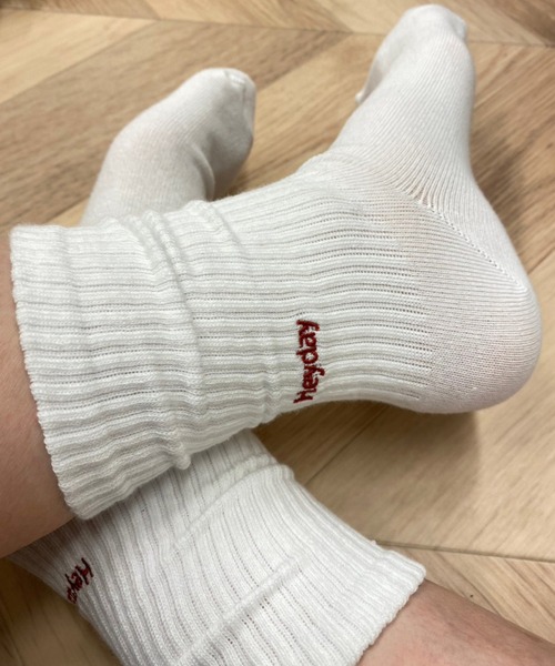 WEGO（ウィゴー）の「WEGO/バック刺繍クシュクシュソックス（ソックス/靴下・レディース・パープル/イエロー/ホワイト/ピンク/ブルー・23-25cm）」の10枚目の写真
