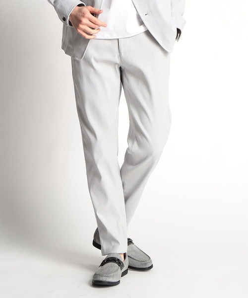 HIDEAWAYS NICOLE（ハイダウェイニコル）の「ハニカムドビーストレッチパンツ（その他パンツ・メンズ・ライトグレー/ネイビー/オフホワイト/ブラック・SMALL/MEDIUM/LARGE/X-LARGE）」の3枚目の写真