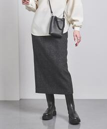 UNITED ARROWS | ツイード チェック タイト ロングスカート(スカート)