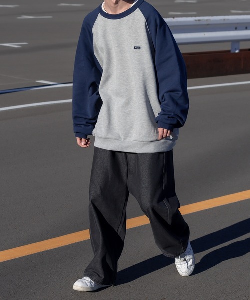 セール】ルーズラグラン裏起毛スウェット（スウェット）｜Perushu