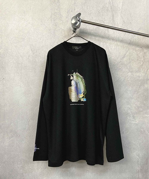Beno（ビーノ）の「コットンタッチダンボール アートデザイン ロングスリーブTEE（Tシャツ/カットソー・メンズ・グレイッシュブルー/ホワイト/ブラック・M/L）」の13枚目の写真