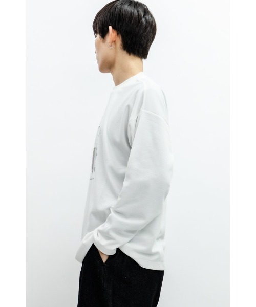 Beno（ビーノ）の「コットンタッチダンボール アートデザイン ロングスリーブTEE（Tシャツ/カットソー・メンズ・グレイッシュブルー/ホワイト/ブラック・M/L）」の10枚目の写真