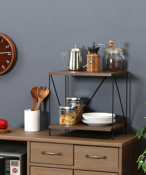 【セール】ワイヤーラック 2段 40cm幅（家具）｜emesuelee（エメスーリー）