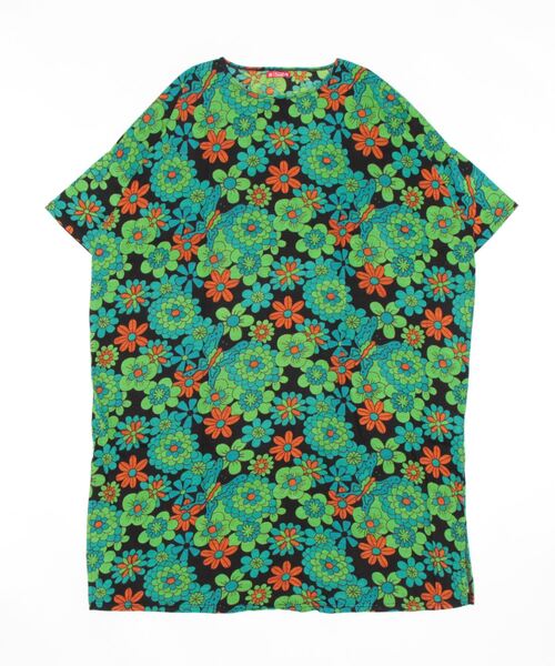 チャイハネ（チャイハネ）の「【チャイハネ】ヒピスラTシャツワンピース（ワンピース・レディース・ブラック/ベージュ/パープル・FREE）」の2枚目の写真