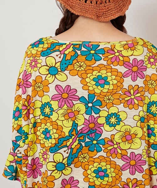 チャイハネ（チャイハネ）の「【チャイハネ】ヒピスラTシャツワンピース（ワンピース・レディース・ブラック/ベージュ/パープル・FREE）」の4枚目の写真