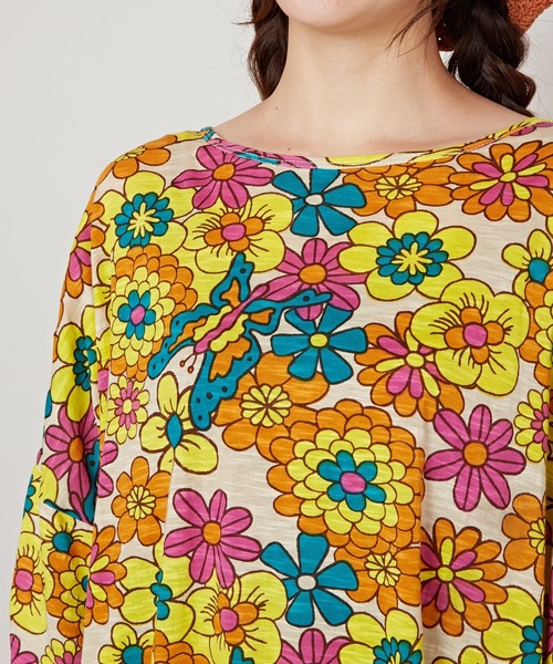 チャイハネ（チャイハネ）の「【チャイハネ】ヒピスラTシャツワンピース（ワンピース・レディース・ブラック/ベージュ/パープル・FREE）」の5枚目の写真