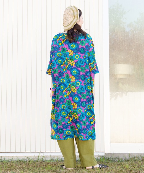 チャイハネ（チャイハネ）の「【チャイハネ】ヒピスラTシャツワンピース（ワンピース・レディース・ブラック/ベージュ/パープル・FREE）」の21枚目の写真