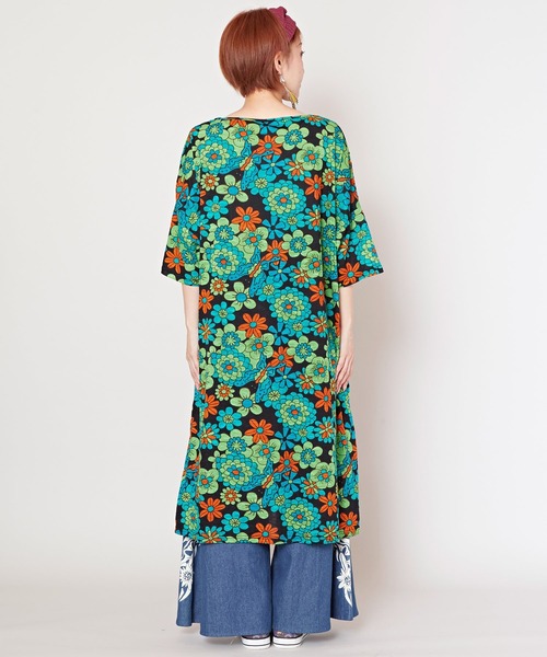 チャイハネ（チャイハネ）の「【チャイハネ】ヒピスラTシャツワンピース（ワンピース・レディース・ブラック/ベージュ/パープル・FREE）」の16枚目の写真