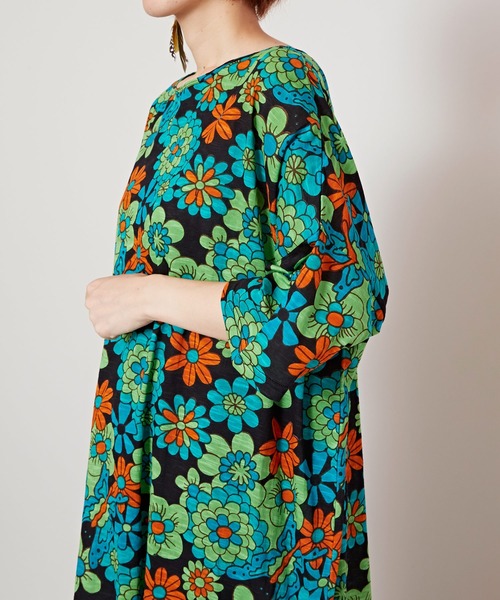 チャイハネ（チャイハネ）の「【チャイハネ】ヒピスラTシャツワンピース（ワンピース・レディース・ブラック/ベージュ/パープル・FREE）」の17枚目の写真