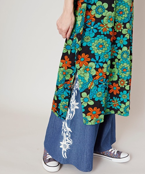 チャイハネ（チャイハネ）の「【チャイハネ】ヒピスラTシャツワンピース（ワンピース・レディース・ブラック/ベージュ/パープル・FREE）」の18枚目の写真