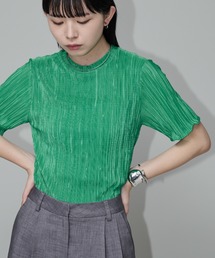 ミニプリーツハーフスリーブカットソー