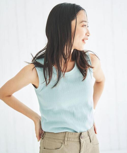 coen（コーエン）の「ハリヌキリブタンクトップ（タンクトップ・レディース・ブラック/ホワイト/ダークブラウン/ライム・M/L）」の16枚目の写真