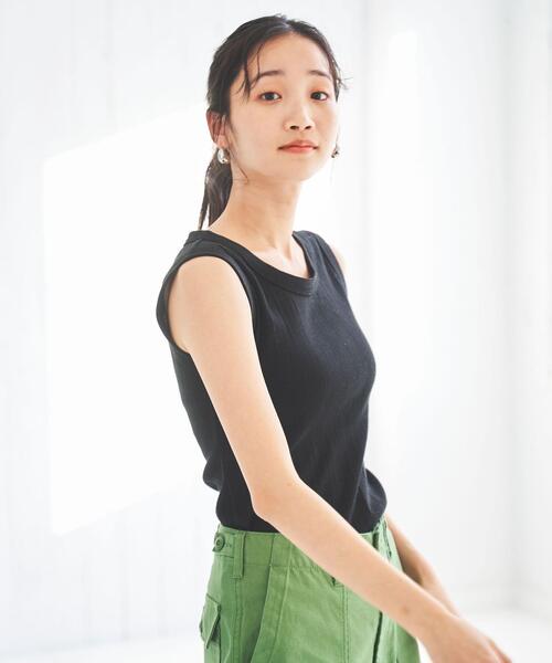 coen（コーエン）の「ハリヌキリブタンクトップ（タンクトップ・レディース・ブラック/ホワイト/ダークブラウン/ライム・M/L）」の20枚目の写真